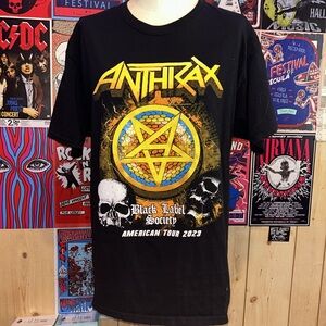 Anthrax Black Label Society American Tour 2023 Size L